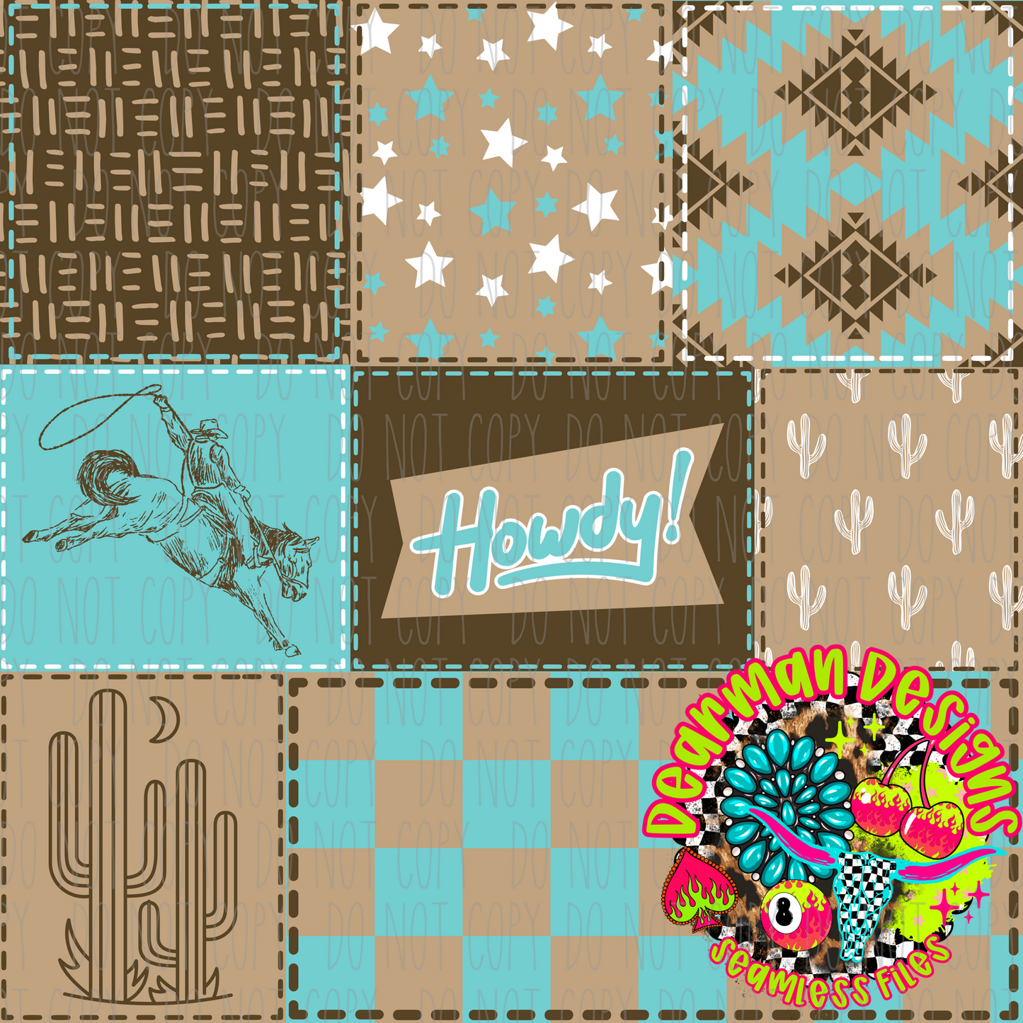 Blue/brown Howdy