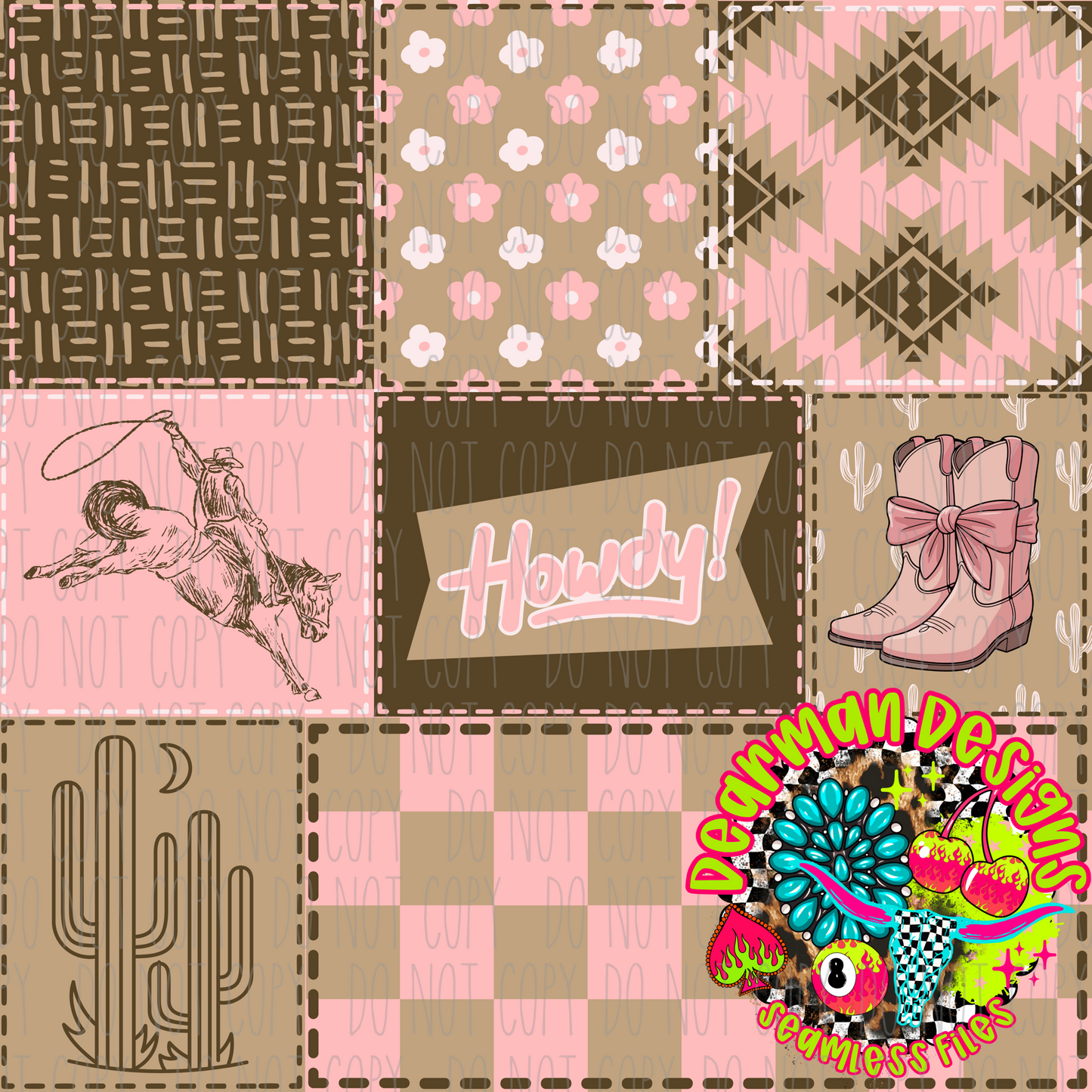 Pink/brown Howdy