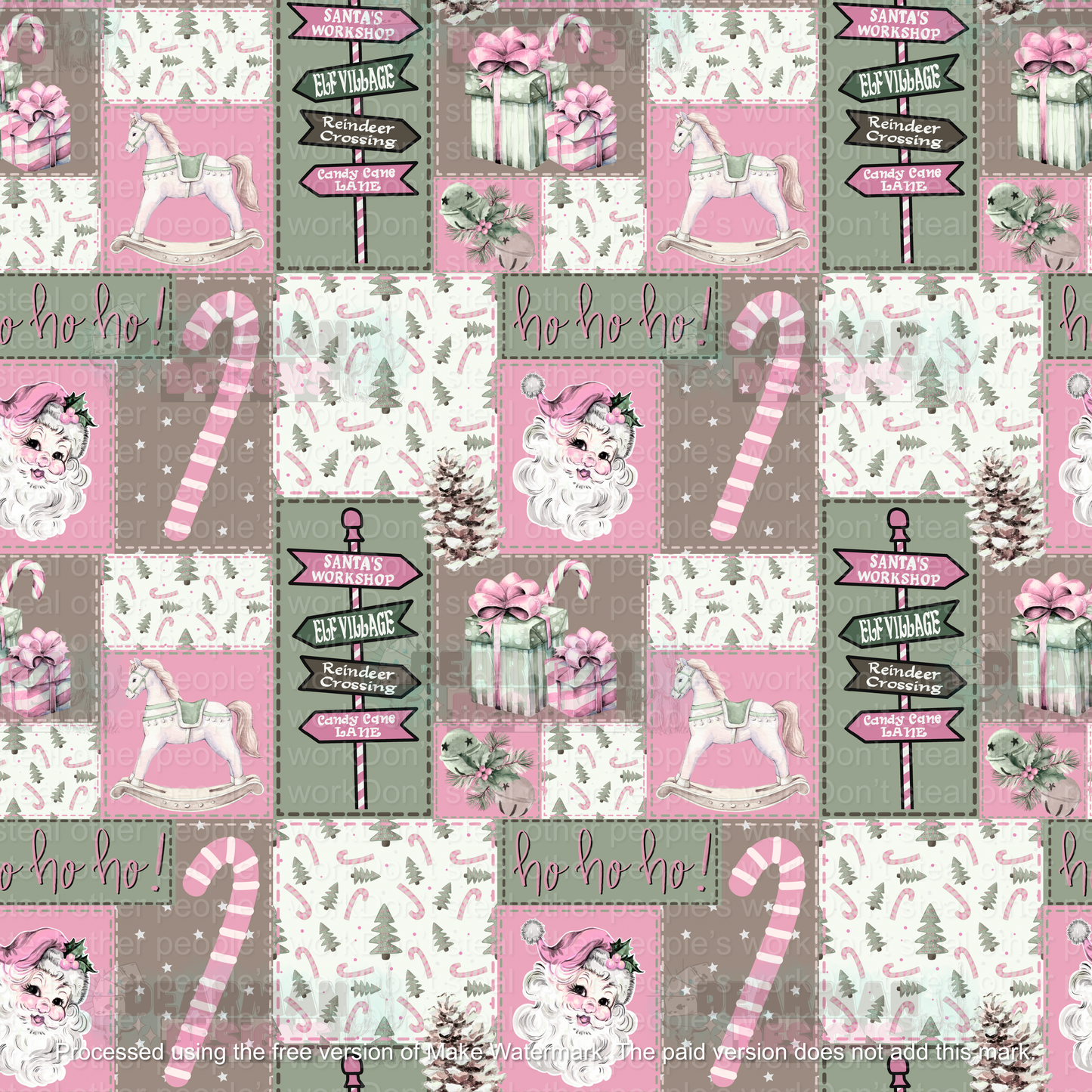 Santa’s coming to town (pink)